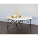 Sunpan Skyy Solid White Carrara Marble Coffee Table