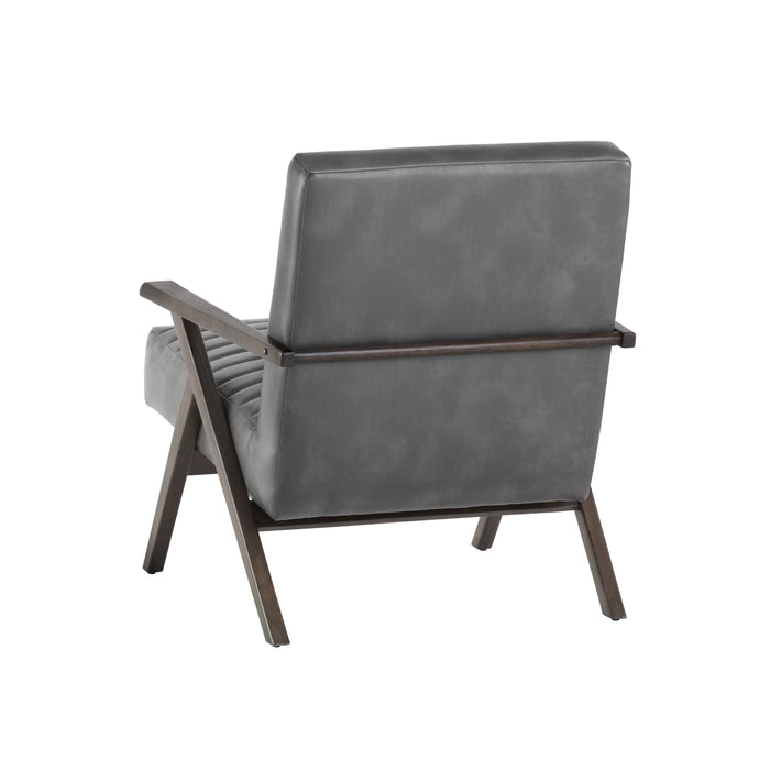 Sunpan Peyton Bonded Leather Modern Lounge Chair