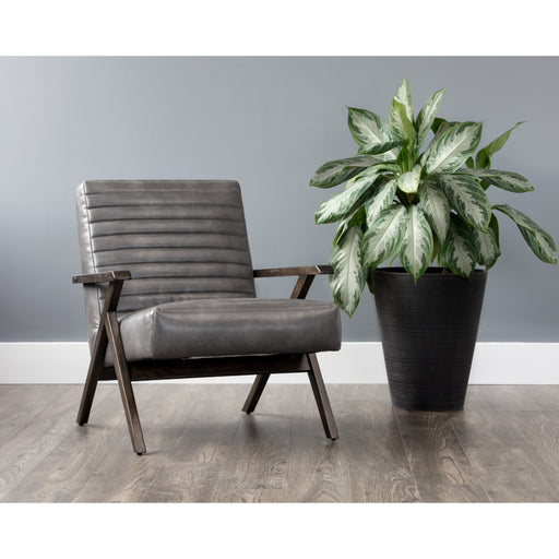 Sunpan Peyton Bonded Leather Modern Lounge Chair