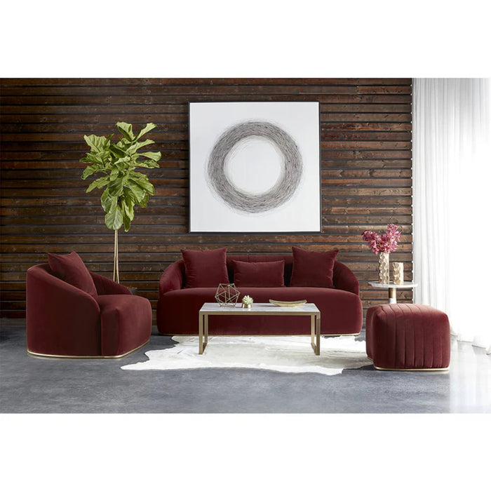 Sunpan MIXT Astrid Red Sofa 