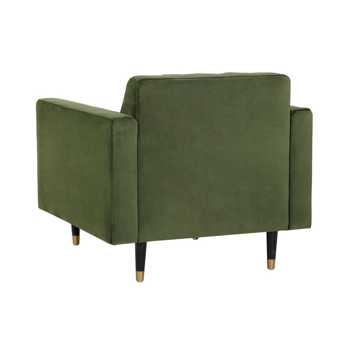 Sunpan Yosi Green Fabric Modern Armchair