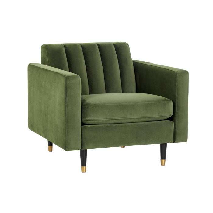 Sunpan Yosi Green Fabric Modern Armchair