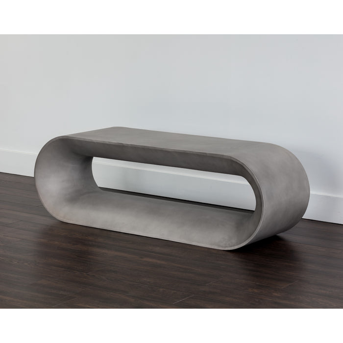 Sunpan Capsule Indoor and Outdoor Concrete Bench