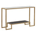 Sunpan Carver Clear Tempered Glass Console Table 