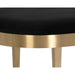 Sunpan Jolie Black Sky Fabric Gold Base Bench 