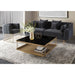 Sunpan Finch Modern Square Black Tempered Glass Coffee Table