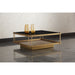 Sunpan Finch Modern Square Black Tempered Glass Coffee Table