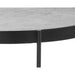 Sunpan Willem Round White Italian Carrara Marble.Top End Table 