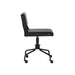 Sunpan Davis Black Faux Leather Swivel Office Chair 