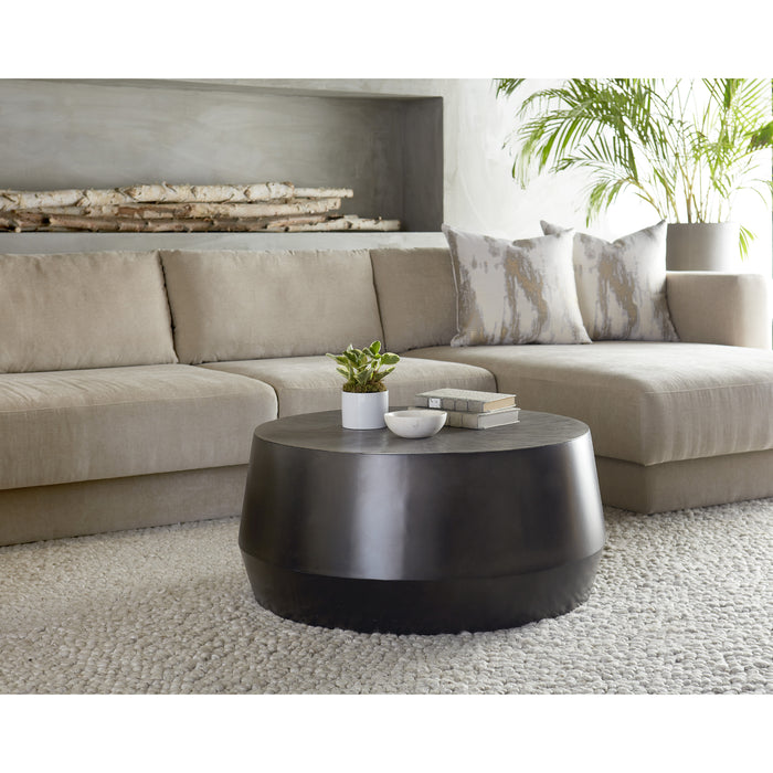 Sunpan Creed Handcrafted Round Aluminum Coffee Table