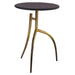 Sunpan Trent Round Black Marble End Table 