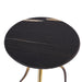 Sunpan Trent Round Black Marble End Table 