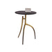 Sunpan Trent Round Black Marble End Table 