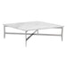 Sunpan Clearwater Square White Marble Top Coffee Table