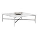 Sunpan Clearwater Square White Marble Top Coffee Table