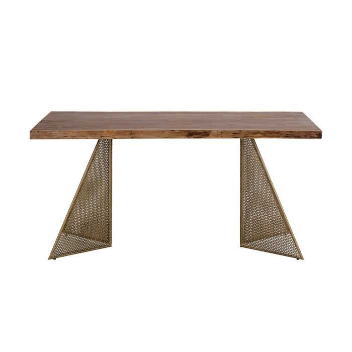 Sunpan Mickey Brown Solid Acacia Wood Desk 