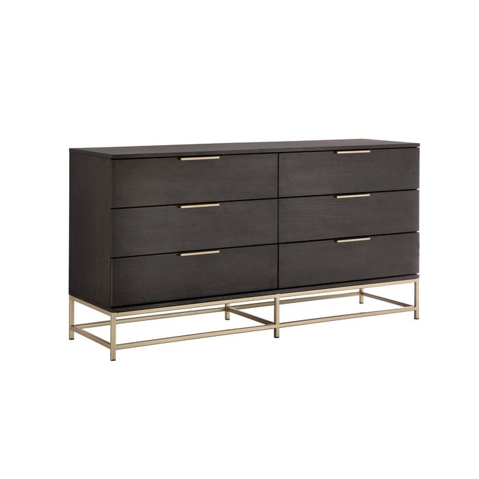 Sunpan Rebel Solid Oak Wood Wide Dresser