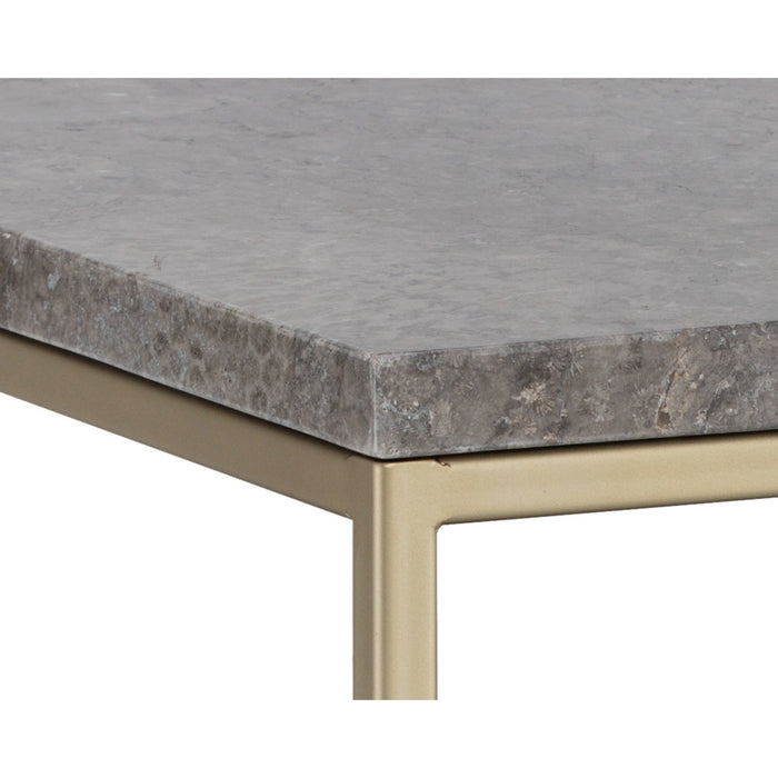 Sunpan Arden Sustainable Square Marble Top Side Table