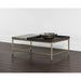 Sunpan Arden Sustainable Rectangular Marble Top Stone Coffee Table 