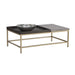 Sunpan Arden Sustainable Rectangular Marble Top Stone Coffee Table 