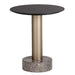 Sunpan Monaco Round Grey Marble Base End Table