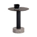 Sunpan Monaco Round Grey Marble Base End Table