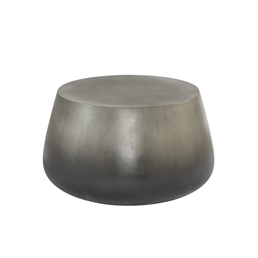 Sunpan Aries Round Drum Concrete Grey Ombre Coffee Table