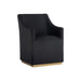 Sunpan Zane Velvet Fabric Wheeled Lounge Chair