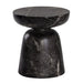 Sunpan Lucida Round Marble Look Concrete End Table