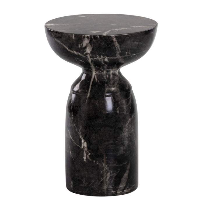 Sunpan Goya Round Marble Look Concrete End Table