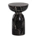 Sunpan Goya Round Marble Look Concrete End Table