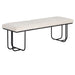 Sunpan Maverick Eclipse White Fabric Bench