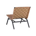 Sunpan Omari Sueded Light Tan Leather Lounge Chair 