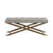 Sunpan Kammi Faux Leather Metal base Bench