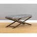 Sunpan Kammi Faux Leather Metal base Bench