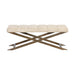 Sunpan Kammi Faux Leather Metal base Bench