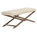 Sunpan Kammi Faux Leather Metal base Bench