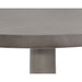 Sunpan Adonis Round Grey Pedestal Concrete Coffee Table 