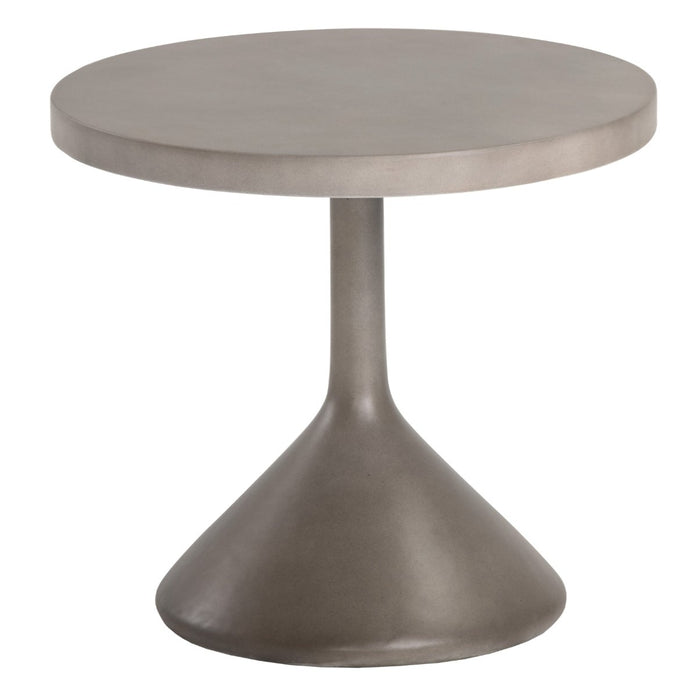 Sunpan Adonis Indoor and Outdoor Round Concrete End Table