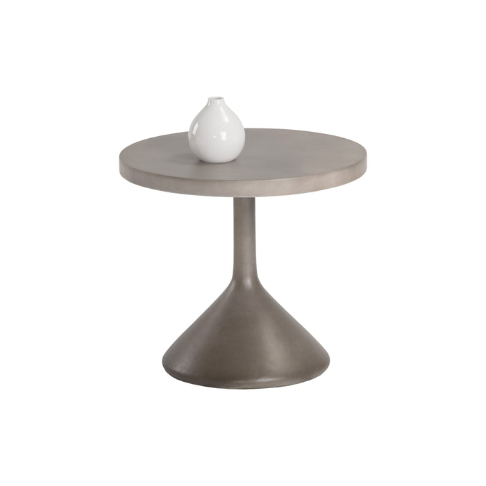 Sunpan Adonis Indoor and Outdoor Round Concrete End Table