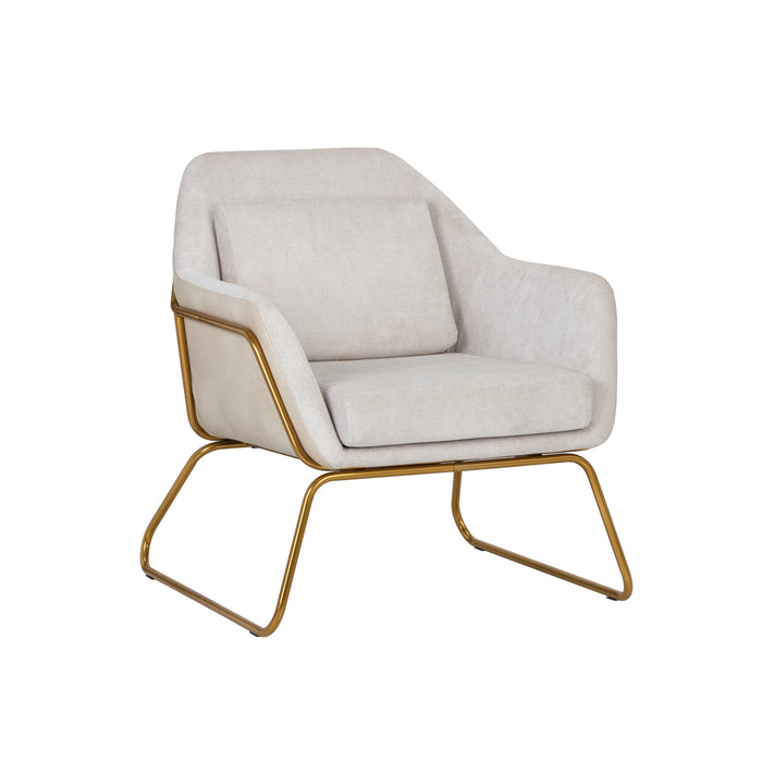 Sunpan Watts Bravo Cream Modern Lounge Chair