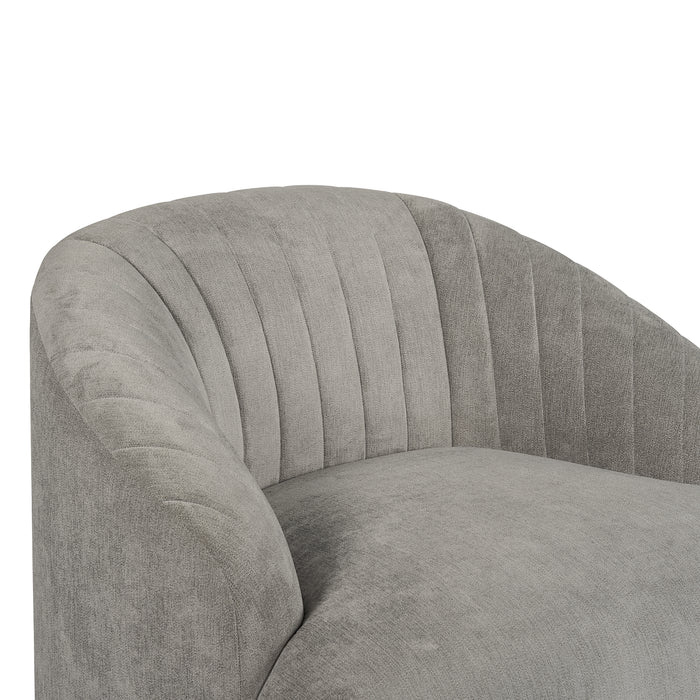 Sunpan Astrid Grey Velvet Fabric Modern Armchair 