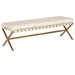 Sunpan Kenji Faux Leather Tufted Bench