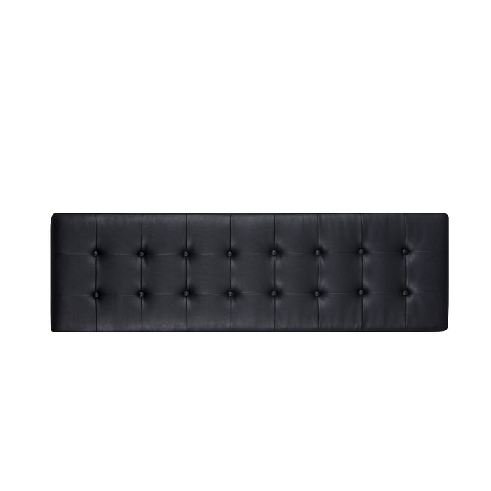 Sunpan Kenji Faux Leather Tufted Bench