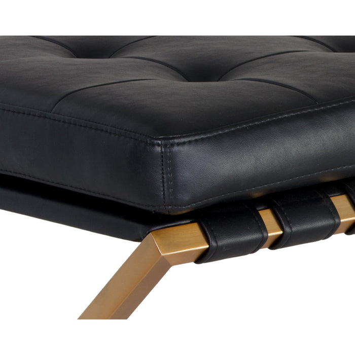 Sunpan Kenji Faux Leather Tufted Bench