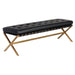 Sunpan Kenji Faux Leather Tufted Bench