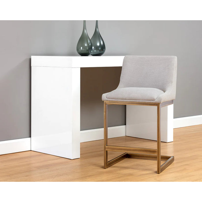 Sunpan Holly White Counter Stool