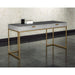 Sunpan Jiro Grey Bonded Leather Iron Desk 