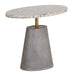 Sunpan Carment Oval Pedestal Concrete Modern Side Table 