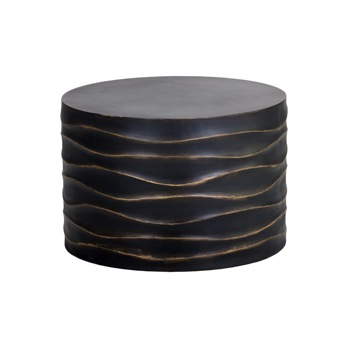 Sunpan Corey Indoor and Outdoor Round Black Concrete Coffee Table